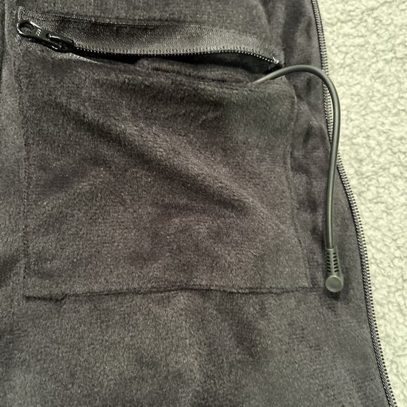 VENUSTAS Battery Heated Vest Womens Medium Black Full Zip Fleece Less Battery - Picture 6 of 6